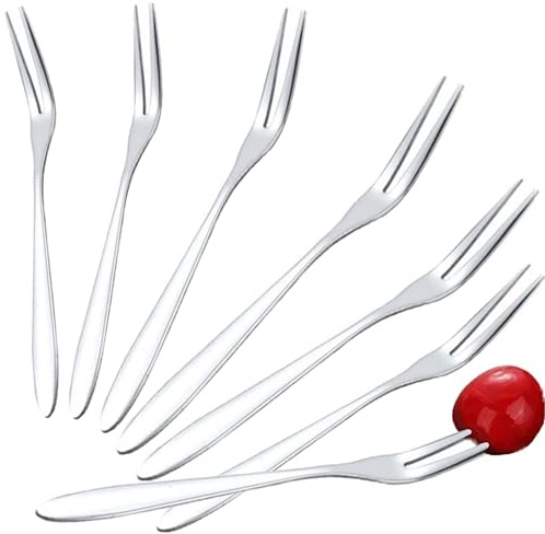 20 Pieces Stainless Steel Fruit Forks Cocktail Forks Appetizer Forks Snail Forks Dessert Forks Cake Forks Cutlery Set Mirror Polished Dishwasher Safe