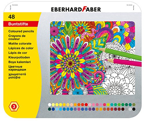 Eberhard Faber 514848 - Buntstift hexagonal 48er Blechetui