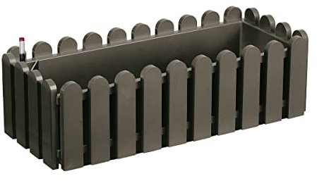 Poétic Landhaus Blumenkasten Rauchbraun mit Aqua Comfort 50 cm