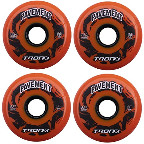 TronX Outdoor Asphalt Pavement 85A Inline Roller Hockeyräder 4 Stück (80 mm)