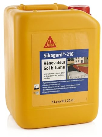 SIKA - Rénovateur de Sol Bitume prêt à l'emploi - Sikagard 216 - Noir - 5L