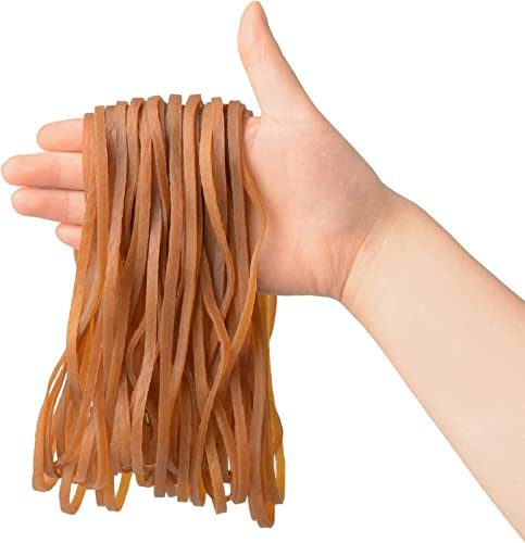 ZZJMCH 60 Pcs Large Rubber Bands Heavy Duty, Heavy Duty Trash Can Band, Strong Elastic Bands for School Home Office Supplies, Garbage Cans, File Folders, (8 x 0.16 Inch)
