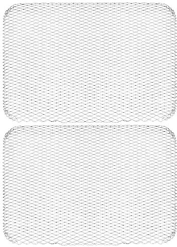 Healvian Tapis de Cuisson Barbecue en Aluminium Argenté Non Adhésif et Résistant à l'usure, Pack de 10 Pièces pour Grillades Intérieures et Extérieures, pour Ailes de Poulet et Brochettes