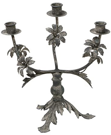 HEXEH Kerzenhalterhalter Old-Fashioned Candlestick Europäische Land Retro Alte Dreiköpfige Kerze Kerzenständer Ornamente Metall Schmiedeeisen Kandelaber