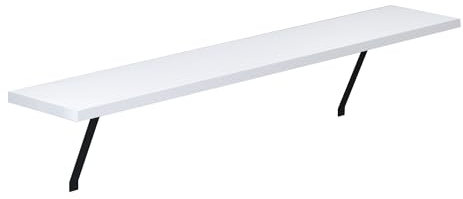 moebel17 Heizkörperregal Adin Regal Wandregal Holzregal Hängeregal, ohne Bohren Wandboard Regal für Heizkörper, Holz, Weiß, eckig, 110 x 21,5 x 18 cm 92444