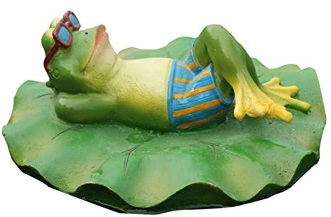 POPETPOP Schwimmendes Frosch Ornament Für Teich Und Pool Leichtes Harz Dekor Wetterbeständig Mit Natürlicher Bewegung Für Gartenteiche Und Fischbecken