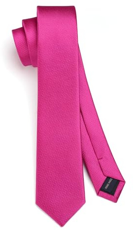 HISDERN Krawatte Herren Schmale Krawatten für Männer solide Seidenkrawatte klassische formelle Krawatte für Hochzeit Party Business 6cm