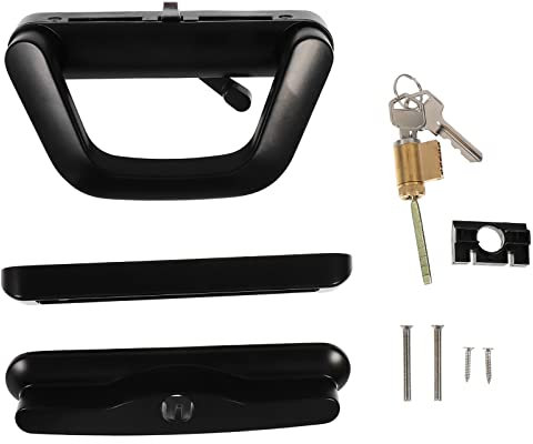 Angoily 1 Ensemble De Serrure De Porte De Sécurité Avec Poignée Loquet De Confidentialité Pour Fenêtre Serrure De Porte Coulissante Serrure En Alliage De Zinc Avec Clé