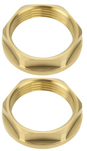 YINETTECH 2 Pezzi Dadi Flangiati In Ottone BSP Da 1 1/4 Pollici Dadi Di Scarico Per Il Fissaggio Di Valvole A Sfera Maniglie Per WC Connettori Per Serbatoi Per Cisterne Per WC