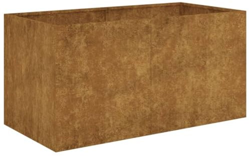Pflanzkübel Cortenstahl 80x40x40 cm - Wetterfester Pflanztopf aus Corten-Stahl, Modernes Design für Garten, Terrasse & Balkon, Rostfrei & Langlebig - Ideal für stilvolle Gartengestaltung