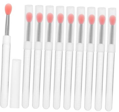 VALICLUD 10stücke Silikon-lippenpinsel Für Lippenstift Und Lipgloss Mit Deckel Leicht Zu Reinigen Wiederverwendbar Als Applikator Für Lippenbalsam Und Make-up