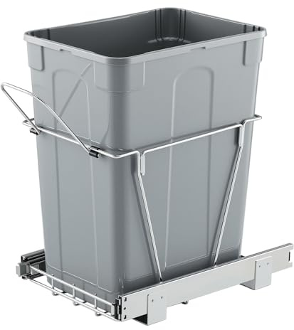 VEVOR Poubelle Coulissante sous Évier et sous Plan avec Grande Capacité de 33 L, Collecteur de Déchets de Cuisine avec Poignée, Système de Tri Sélectif pour Placard Meuble Bas, Restaurant, Bar