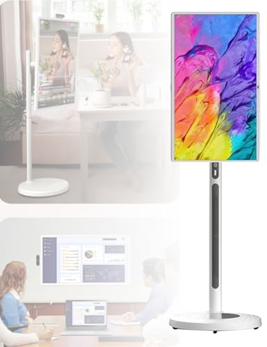 Oiyekntd Schermo Intelligente Portatile con operativo Android, Monitor Touchscreen FHD Rotary Incell, Supporto TV Portatile Mobile 8 GB di RAM + 128 GB di Spazio di archiviazione 32Inch