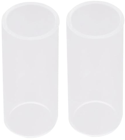 TOYZFRIENDY Glass Guitar Slides with Sustain and Smooth Gliding Surface 2pcs for Acoustic and Electric Guitars