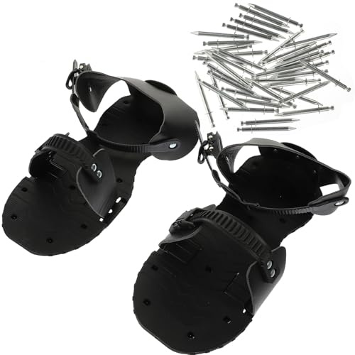 SEWACC Zapatos Aireadores de Césped Ajustables Púas de Alta Resistencia para Jardín y Patio Talla Única Correa Ajustable para Oxigenación y Fertilización del Suelo Herramienta Manual