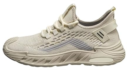 Generiska arbetsskor män lätta sportiga, säkerhetsskor kvinnor vattentäta mjuk sula skyddsskor halkfria joggingskor breda fötter sneakers andas sportskor vintersneakers, Beige, 45 EU