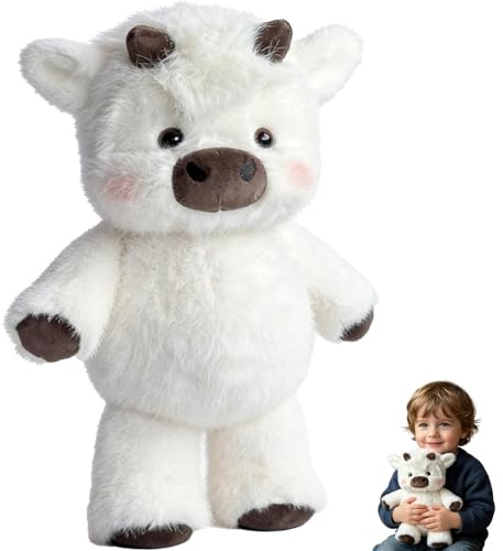 peluche che corre,45CM Bianco pupazzo che corre,Morbido mucca che corre. | peluche mucca che corre,pupazzo che cammina,Compagno di Gioco e Regalo Perfetto per Bambini.