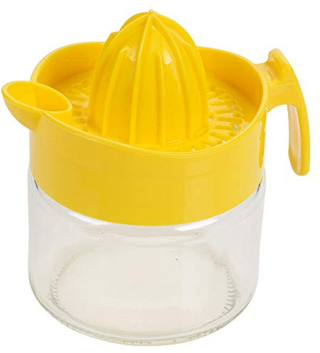 URBN-CHEF Spremiagrumi manuale in vetro verde o giallo (giallo)