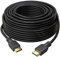 True HQ Cable HDMI de alta velocidad de 25 m con Ethernet ARC 3D | Diseñado en el Reino Unido | Full HD 1080P compatible con PS4 Xbox One Sky HD TV Laptop PC Monitor CCTV | Negro y chapado en oro