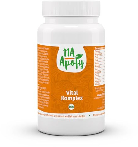 11A-Apofy | Vital Komplex | Ausgewogene Vitaminformel mit 24 Wirkstoffen | 100 Tabletten