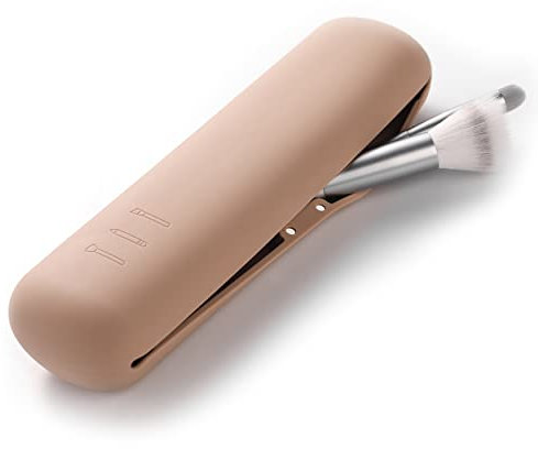 FERYES große Reise Make-up Pinselhalter, magnetische Anti-Fall-Out Silizium Kosmetik Gesicht Pinsel Halter, Make-up-Tools Veranstalter für Travel- (8,27 * 2,36 * 1,57)