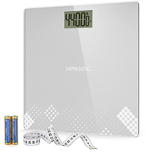 Scale for Body Weight 440lbs(200KG), MBEKING Bathroom Scale with Baby, Pet Mode Highly Accurate Extra Wide Smart Digital Scales Heavy Duty Weight Scale Includes Batteries(Grey)