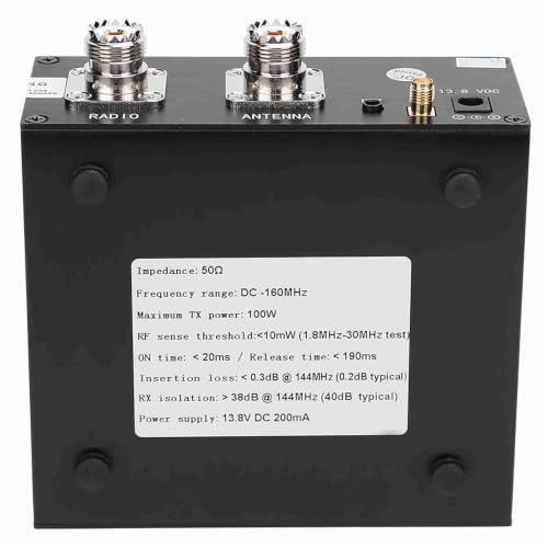 Antenna Splitter, Sdr Transceiver Cb Amplifier for Cb Radio, Sdr Switch TR Switch, 100W DC-160MHz Aluminum Alloy Antenna Splitter Unit, Strong and Durable, with Stable Performance