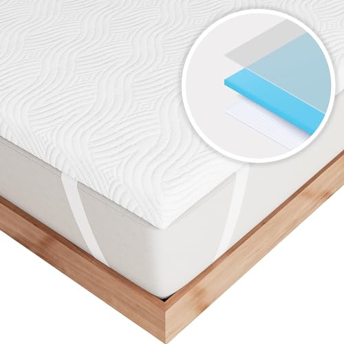 Degrees of Comfort 2 Inch Memory Foam Mattress Topper Super King - Rayon Derived from Bamboo Cover, Anti-Slip & Hypoallergenic, Orthopedic Support for Back Pain Relief (5cm 180x200cm)