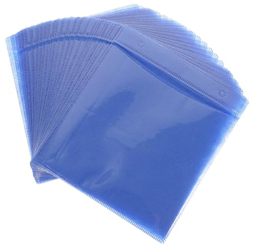 CHILDWEET Custodia per Dvd in Pp Blu, Set da 200 Pezzi, Leggera | Sleeve Protettive per CD e Dvd, Formato 12cm, Confezione Pratica per Archivio e Trasporto Colore Casuale