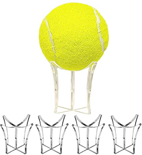 Zestvria 5 x Baseball-Ständer, Acryl-Baseball-Ständer, 4 Stück, für Eier, Tennis, Golf, Softball