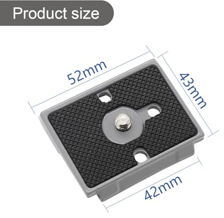 SIGANDG Placas de Liberación Rápida con Tornillo de 1/4 de Pulgada, Compatibles con Manfrotto 200PL-14, Trípode Universal con Placa de Liberación Rápida, 2 Piezas