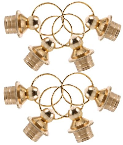 HAWILLOSCH 8pcs Brass Crafted Gourd Bottle Covers Leakproof Gourds for Home Office Travel Decor Small Stylish Lids