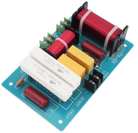 Laroal Crossover de 2 vías para altavoz de 450 W, 4-8 ohmios, divisor de frecuencias altas y bajas de 2 vías para altavoz, crossover para altavoz HiFi
