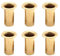JIHXYER 200 Pezzi Foro Passante Rivetto (4x10mm), Rame Cavo Rivetto Dadi, Bronzo