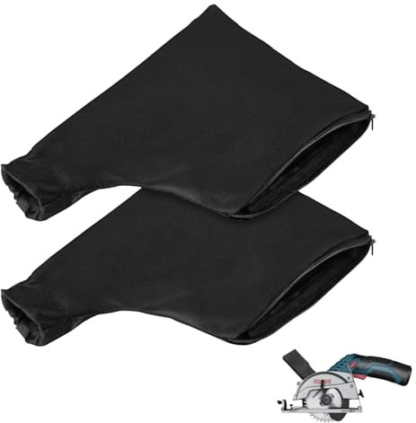 2Pcs Miter Saw Dust Bags for 255 Aluminum Sawing Machine Dust Collector Bags with Zipper for Tank Belt Sander, Edge Planer, Diagonal Saw, Saw Miter Saw Accessories (Wired Stand Not Included)