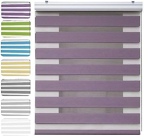 Jalousien 50x240 cm - UV-Schutz & Wärmedämmung Verdunklungsschattierungen in Größen Perfekt für Fenster Zuhause & Büro - Lila