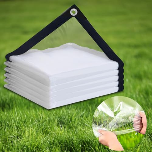 2x3 m Bâche Transparente Exterieur Imperméable, 100 μm Bache Transparente avec Oeillets, Bache Plastique Protection, Bâche PE Multifonctionnelle pour Serre, Jardin, Pergola, Poulailler