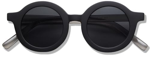 BABYMOCS Lunettes de Soleil Enfant 1,5-7 ans | Bioplastique Recyclé et Protection UV400 100% | Lunettes de Soleil Rondes Pour Garçons et Filles, Sans BPA | Fait main - Design suédois