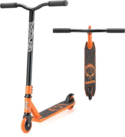 Xootz Magma Trottinette Freestyle avec Barre en Y en Acier, Plateau en Aluminium, roulements ABEC-7, poignées en Caoutchouc, Trottinette Professionnelle pour Enfants et Adolescents