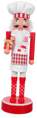 PRETYZOOM Soldado Cascanueces De Iluminado Decoración Navideña para Mesa De Chef Figura De Navidad para Fiestas Tiendas y Hogar