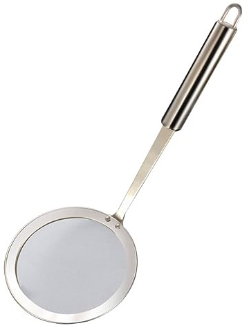 ARTSEWPLY Espumadera de Cocina de Acero Inoxidable Diseño de Agujero para Colgar, Filtro para Alimentos Fritos, Accesorio Práctico y Duradero para Utensilios de Cocina
