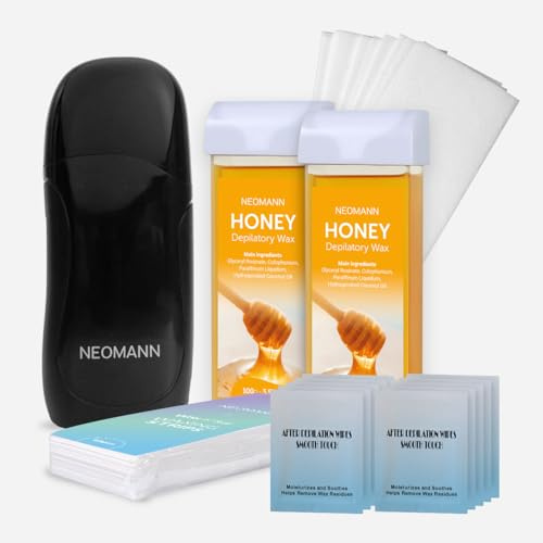 NEOMANN vax-n'Roll (Wax N Roll, svart – 2 x Honey, 100 vaxremsor)