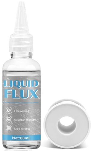 ALLONY Flux para Soldar Estaño, Flux Liquido, Flux Soldadura, Fundente sin Limpieza, Soldadura Rápida, Adecuado para Acero Inoxidable, Cobre, Aluminio y Otros Metales, 80ML