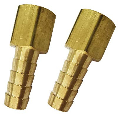 Legines Brass Hose Barb Fitting, 1/2 Hose ID Barbed x 1/2 NPT Female Pipe, Adapter, 2 pcs