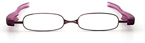 RXBFD 360 drehende Rohr-Stift-Klipp-faltende Lesebrille, Art- und Weiseschlanker Metallrahmen-Harz-Objektiv-stilvoller Leser