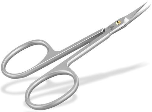 Nagelhautschere Hautschere mit Extra Scharfer und Extra Feiner Schnittfläche Maniküre Nagelschere aus Rostfreiem Edelstahl Pediküre Nagelhautpflege Schere für Damen und Herren 9,5 cm