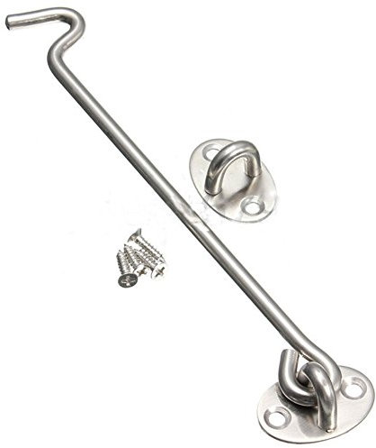 Türriegel aus Gusseisen, verzinkt/silberfarben, 95 mm 195mm Wie abgebildet