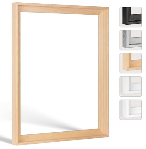 Bildershop-24 Schattenfugenrahmen Hamburg 50x70cm Natur (unbehandelt)