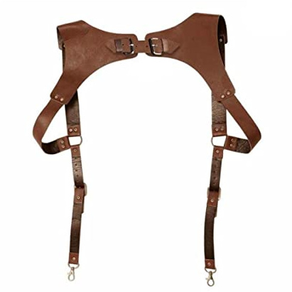 SCORRO Hommes Bretelles Vintage Cuir Jarretelles Hommes médiéval Renaissance vêtements épaule Accessoires Ceinture Sangle Harnais Poitrine Bretelles