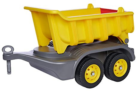 Big Power Worker - Maxi Anhänger (49cm) mit Flüsterrädern - Zubehör für die Power Worker Baustellenfahrzeuge, für Kinder von 3-7 Jahre, kompatibel mit Maxi Kipper, Maxi Bagger und Maxi Kran